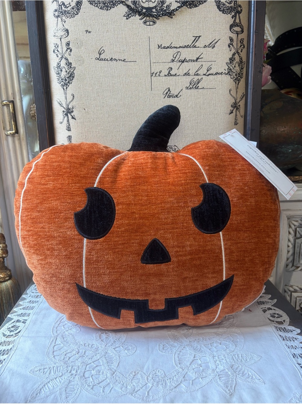 Pumpkin Pillow Halloween decor nwt